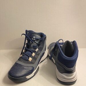 adidas Navy and White Men's Athletic High-Top Sneakers